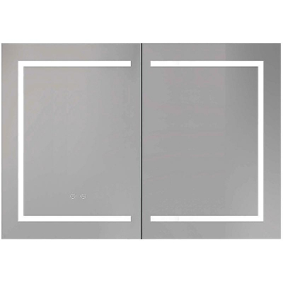 Зеркальный шкаф Aquatek 100 AQ7104-MLC с подсветкой Хром