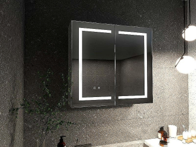 Зеркальный шкаф Aquatek 100 AQ7104-MLC с подсветкой Хром