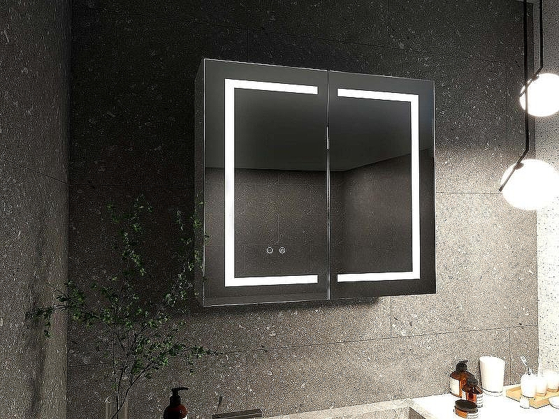 Зеркальный шкаф Aquatek 100 AQ7104-MLC с подсветкой Хром, купить, цена, заказать, магазин, доставка, скидка, промокод, купить, цена, заказать, магазин, доставка, скидка, промокод