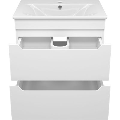 Тумба с раковиной Misty Бриз 60 УТ000023903 подвесная Белая матовая