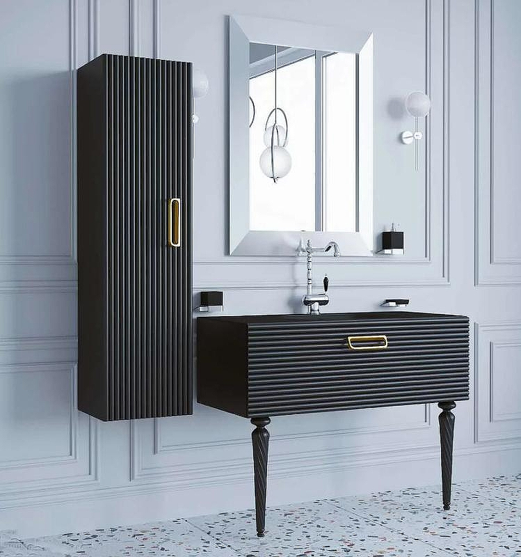 Шкаф пенал Boheme Armadi Art Vallessi Avantgarde Linea 35 845-BG подвесной Черный Золото, купить, цена, заказать, магазин, доставка, скидка, промокод, купить, цена, заказать, магазин, доставка, скидка, промокод