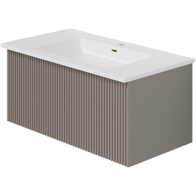 Тумба под раковину La Fenice Terra 80 FNC-01-TER-C-80 подвесная Бежевая матовая