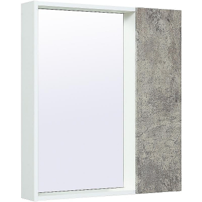 Зеркало со шкафом Runo Манхэттен 65 00-00001016 Серый бетон Белое