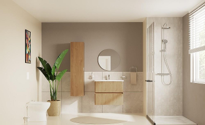 Тумба с раковиной Vitra Mia Plus Round 80 69825 подвесная Золотой дуб