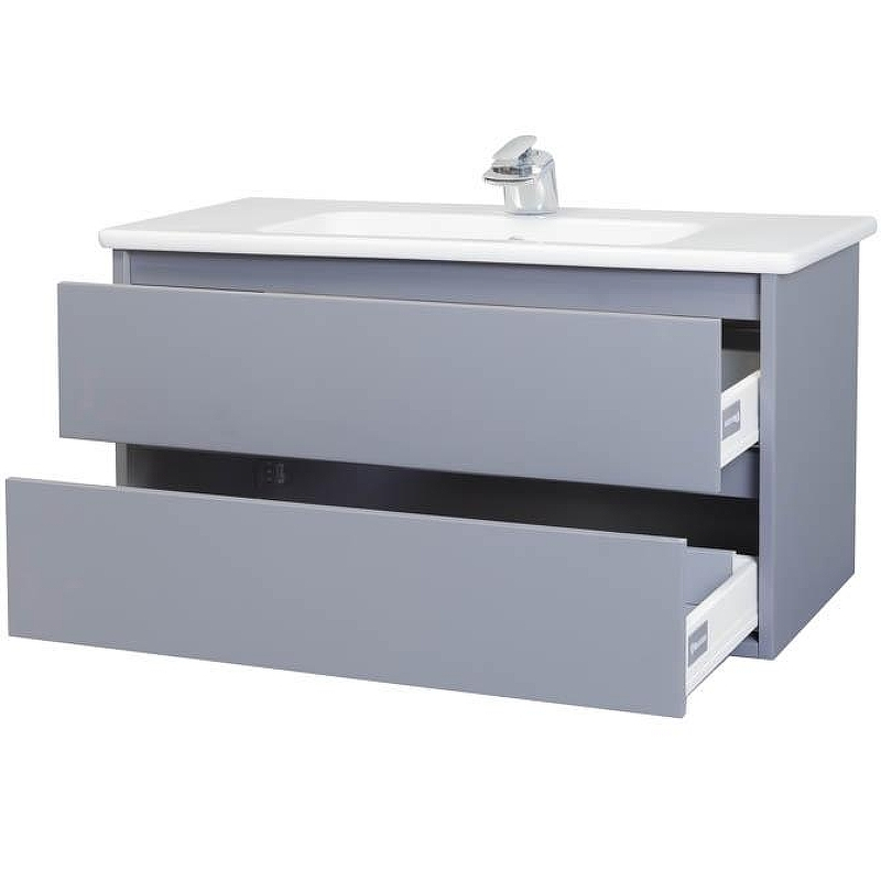 Тумба под раковину Bellezza Лоренцо 100 4639117270363 подвесная Серебро, купить, цена, заказать, магазин, доставка, скидка, промокод, купить, цена, заказать, магазин, доставка, скидка, промокод