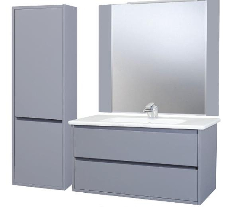 Тумба под раковину Bellezza Лоренцо 100 4639117270363 подвесная Серебро, купить, цена, заказать, магазин, доставка, скидка, промокод, купить, цена, заказать, магазин, доставка, скидка, промокод