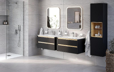 Тумба под раковину Excellent Tuto 80 MLEX.0103.800.BKBL подвесная Черный матовый Дуб