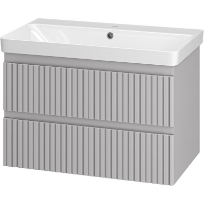 Тумба с раковиной Brevita Victory 80 УТ000025790 подвесная Серый шелк