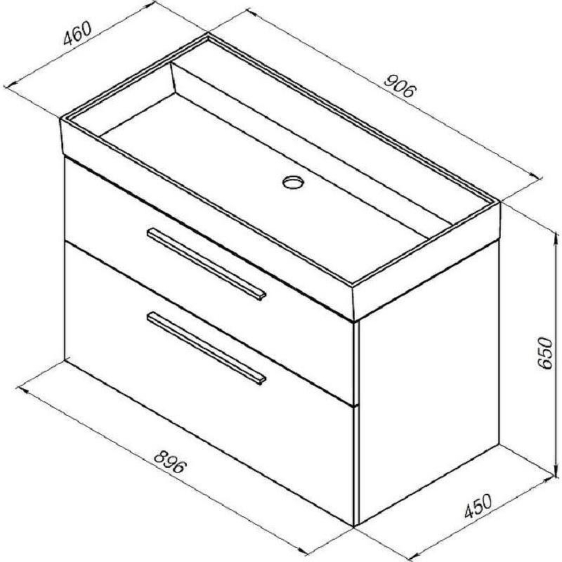 Тумба под раковину Aquanet Nova 85 249921 подвесная Дуб рошелье, купить, цена, заказать, магазин, доставка, скидка, промокод, купить, цена, заказать, магазин, доставка, скидка, промокод