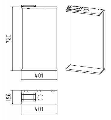 Misty Магнолия 40 Э-Маг02040-01Св с подсветкой