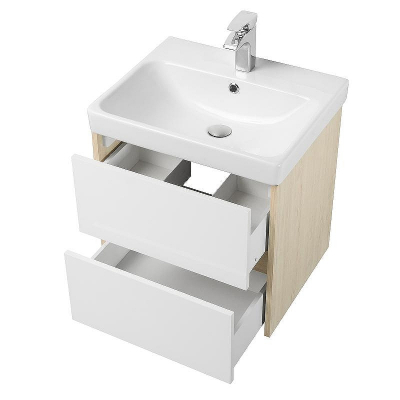 Тумба под раковину Aquaton Сканди 55 1A251701SDB20 подвесная Белый Дуб верона