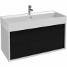 Тумба под раковину Jacob Delafon Vivienne 100 EB1585-N18-S14 подвесная Черный сатин Белый, купить, цена, заказать, магазин, доставка, скидка, промокод, купить, цена, заказать, магазин, доставка, скидка, промокод