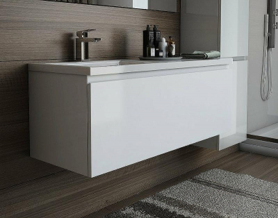 Тумба с раковиной Эстет Dallas Luxe 115 L ФР-00002302 подвесная Белая