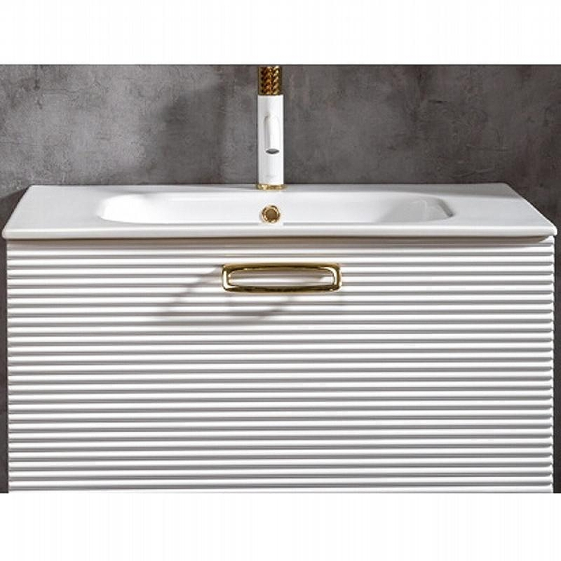 Тумба под раковину Boheme Armadi Art Vallessi Avangarde Linea 80 842-080-WG подвесная Белая Золото, купить, цена, заказать, магазин, доставка, скидка, промокод, купить, цена, заказать, магазин, доставка, скидка, промокод