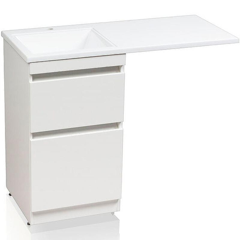 Тумба под раковину Style Line Даллас Люкс Plus 110 СС-00002347 Белая, купить, цена, заказать, магазин, доставка, скидка, промокод, купить, цена, заказать, магазин, доставка, скидка, промокод