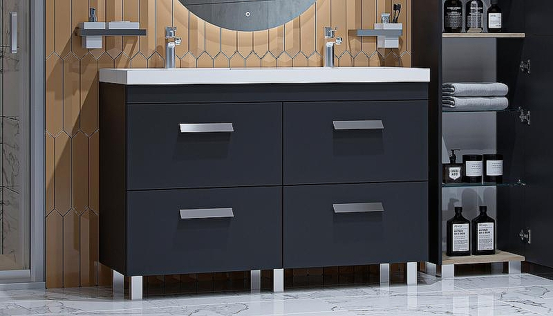 Тумба под раковину Velvex Orlando 120 tn.ORL.CLA.120.4Y Графит, купить, цена, заказать, магазин, доставка, скидка, промокод, купить, цена, заказать, магазин, доставка, скидка, промокод