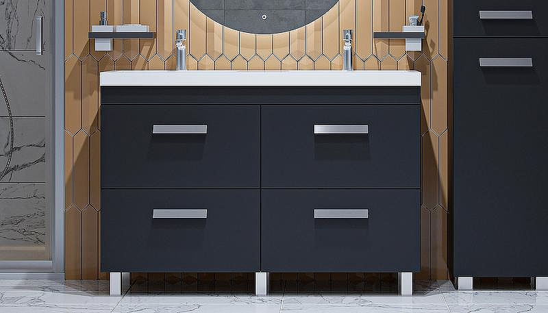 Тумба под раковину Velvex Orlando 120 tn.ORL.CLA.120.4Y Графит, купить, цена, заказать, магазин, доставка, скидка, промокод, купить, цена, заказать, магазин, доставка, скидка, промокод