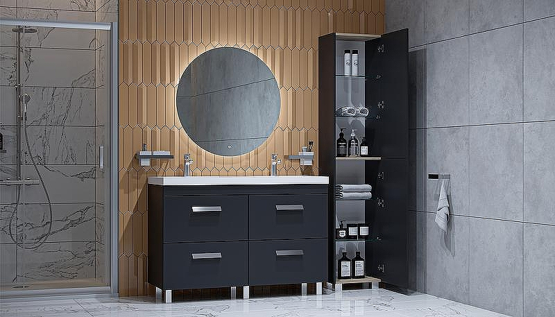 Тумба под раковину Velvex Orlando 120 tn.ORL.CLA.120.4Y Графит, купить, цена, заказать, магазин, доставка, скидка, промокод, купить, цена, заказать, магазин, доставка, скидка, промокод