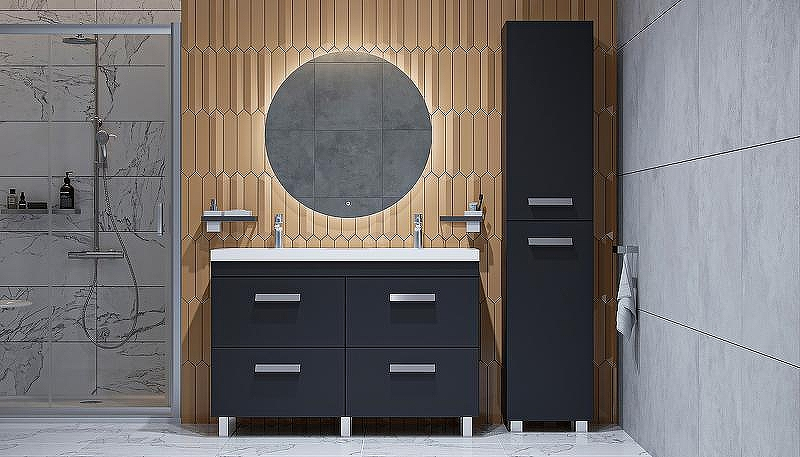 Тумба под раковину Velvex Orlando 120 tn.ORL.CLA.120.4Y Графит, купить, цена, заказать, магазин, доставка, скидка, промокод, купить, цена, заказать, магазин, доставка, скидка, промокод