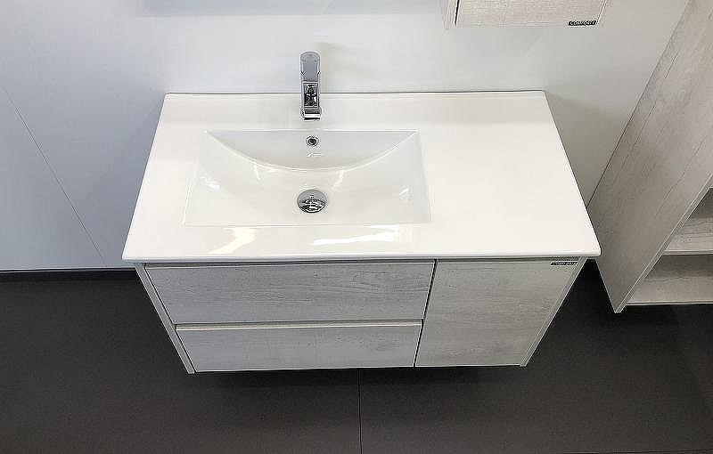 Тумба с раковиной Comforty Бремен 90 00004142375 подвесная Дуб белый, купить, цена, заказать, магазин, доставка, скидка, промокод, купить, цена, заказать, магазин, доставка, скидка, промокод