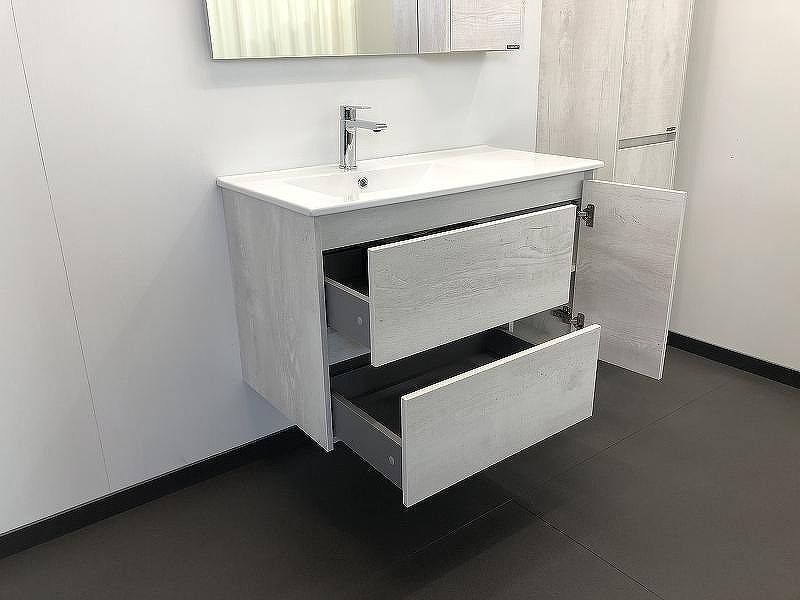 Тумба с раковиной Comforty Бремен 90 00004142375 подвесная Дуб белый, купить, цена, заказать, магазин, доставка, скидка, промокод, купить, цена, заказать, магазин, доставка, скидка, промокод