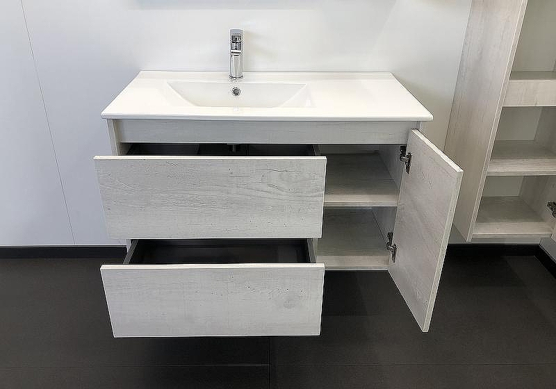 Тумба с раковиной Comforty Бремен 90 00004142375 подвесная Дуб белый, купить, цена, заказать, магазин, доставка, скидка, промокод, купить, цена, заказать, магазин, доставка, скидка, промокод