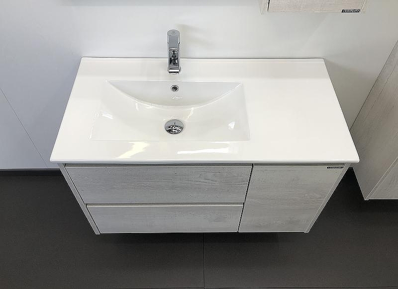 Тумба с раковиной Comforty Бремен 90 00004142375 подвесная Дуб белый, купить, цена, заказать, магазин, доставка, скидка, промокод, купить, цена, заказать, магазин, доставка, скидка, промокод