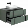 Тумба под раковину Allen Brau Reality 100 1.32007.CGM подвесная Олива матовая, купить, цена, заказать, магазин, доставка, скидка, промокод, купить, цена, заказать, магазин, доставка, скидка, промокод