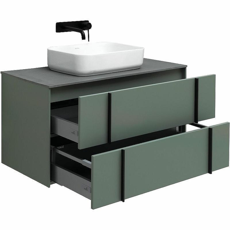 Тумба под раковину Allen Brau Reality 100 1.32007.CGM подвесная Олива матовая, купить, цена, заказать, магазин, доставка, скидка, промокод, купить, цена, заказать, магазин, доставка, скидка, промокод