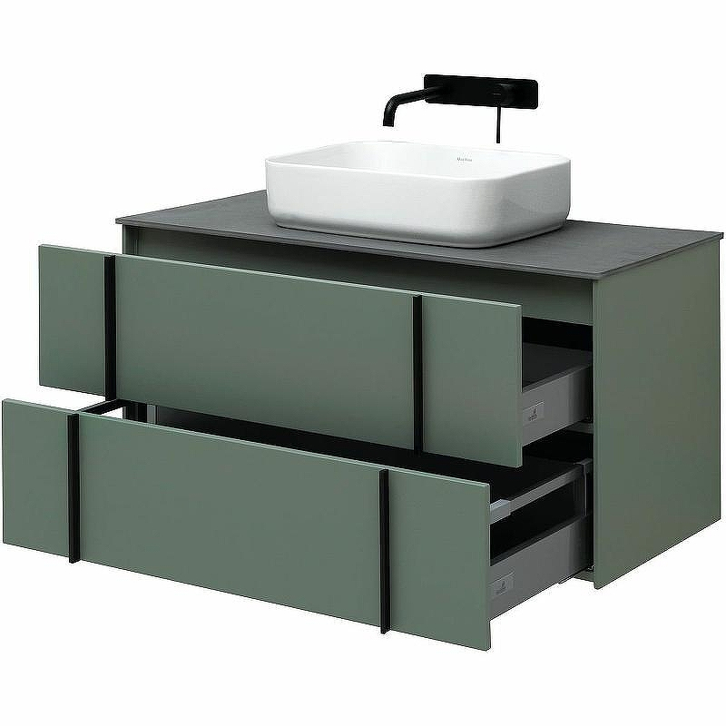 Тумба под раковину Allen Brau Reality 100 1.32007.CGM подвесная Олива матовая, купить, цена, заказать, магазин, доставка, скидка, промокод, купить, цена, заказать, магазин, доставка, скидка, промокод