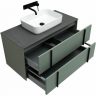 Тумба под раковину Allen Brau Reality 100 1.32007.CGM подвесная Олива матовая, купить, цена, заказать, магазин, доставка, скидка, промокод, купить, цена, заказать, магазин, доставка, скидка, промокод
