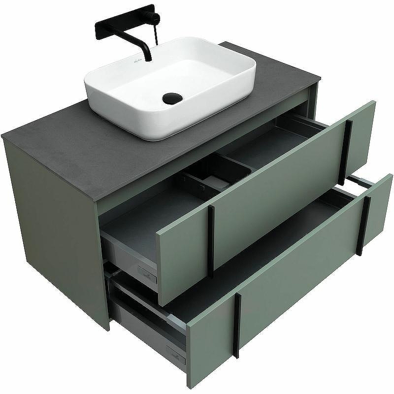 Тумба под раковину Allen Brau Reality 100 1.32007.CGM подвесная Олива матовая, купить, цена, заказать, магазин, доставка, скидка, промокод, купить, цена, заказать, магазин, доставка, скидка, промокод