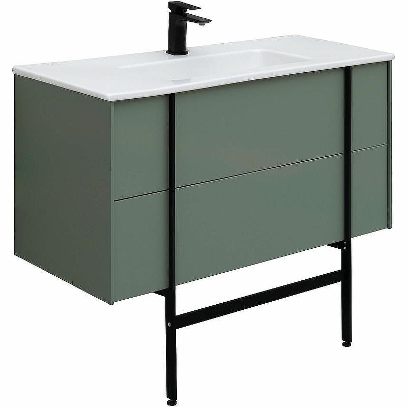 Тумба под раковину Allen Brau Reality 100 1.32007.CGM подвесная Олива матовая, купить, цена, заказать, магазин, доставка, скидка, промокод, купить, цена, заказать, магазин, доставка, скидка, промокод