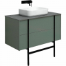 Тумба под раковину Allen Brau Reality 100 1.32007.CGM подвесная Олива матовая, купить, цена, заказать, магазин, доставка, скидка, промокод, купить, цена, заказать, магазин, доставка, скидка, промокод