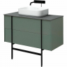 Тумба под раковину Allen Brau Reality 100 1.32007.CGM подвесная Олива матовая, купить, цена, заказать, магазин, доставка, скидка, промокод, купить, цена, заказать, магазин, доставка, скидка, промокод