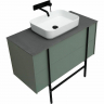 Тумба под раковину Allen Brau Reality 100 1.32007.CGM подвесная Олива матовая, купить, цена, заказать, магазин, доставка, скидка, промокод, купить, цена, заказать, магазин, доставка, скидка, промокод