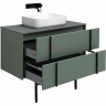 Тумба под раковину Allen Brau Reality 100 1.32007.CGM подвесная Олива матовая, купить, цена, заказать, магазин, доставка, скидка, промокод, купить, цена, заказать, магазин, доставка, скидка, промокод