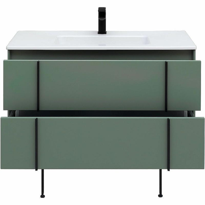 Тумба под раковину Allen Brau Reality 100 1.32007.CGM подвесная Олива матовая, купить, цена, заказать, магазин, доставка, скидка, промокод, купить, цена, заказать, магазин, доставка, скидка, промокод