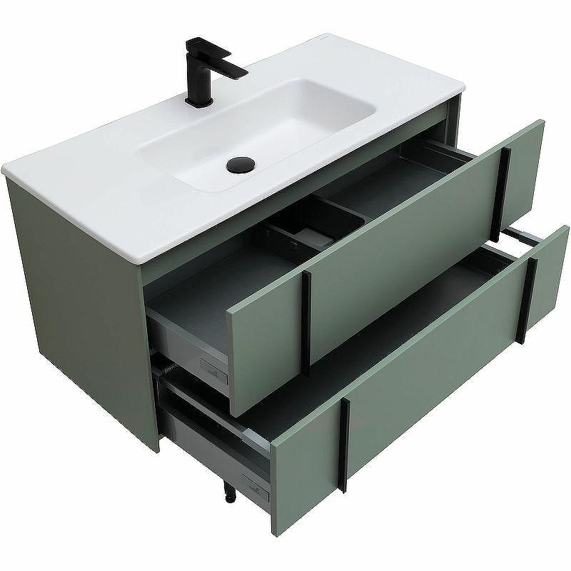 Тумба под раковину Allen Brau Reality 100 1.32007.CGM подвесная Олива матовая, купить, цена, заказать, магазин, доставка, скидка, промокод, купить, цена, заказать, магазин, доставка, скидка, промокод