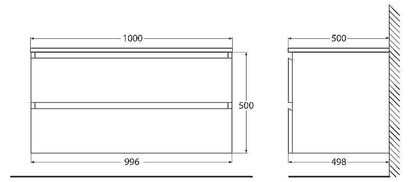 Тумба под раковину Cezares Molveno 100 MOLVENO-100-2C-SO-LB подвесная Legno Bianco, купить, цена, заказать, магазин, доставка, скидка, промокод, купить, цена, заказать, магазин, доставка, скидка, промокод