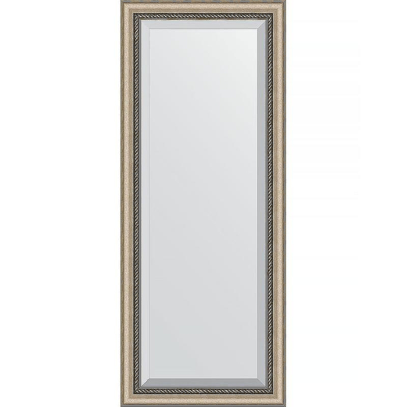 Зеркало Evoform Exclusive 143х58 BY 1162 с фацетом в багетной раме - Состаренное серебро с плетением 70, купить, цена, заказать, магазин, доставка, скидка, промокод, купить, цена, заказать, магазин, доставка, скидка, промокод