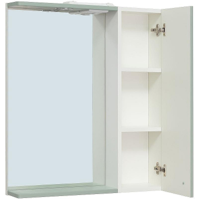 Зеркало со шкафом Runo Римини 65 00-00001277 с подсветкой Мята