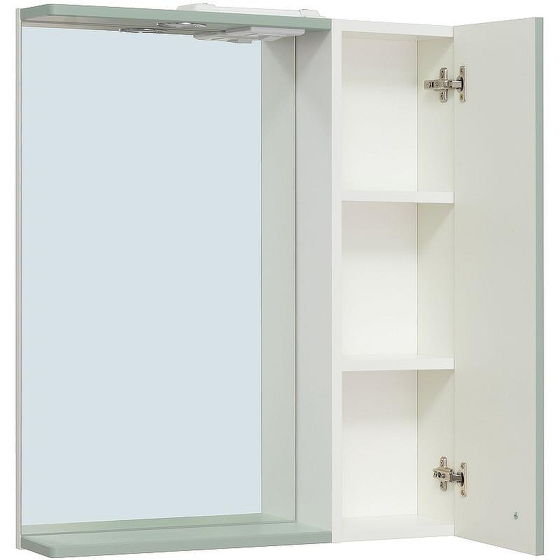 Зеркало со шкафом Runo Римини 65 00-00001277 с подсветкой Мята, купить, цена, заказать, магазин, доставка, скидка, промокод, купить, цена, заказать, магазин, доставка, скидка, промокод