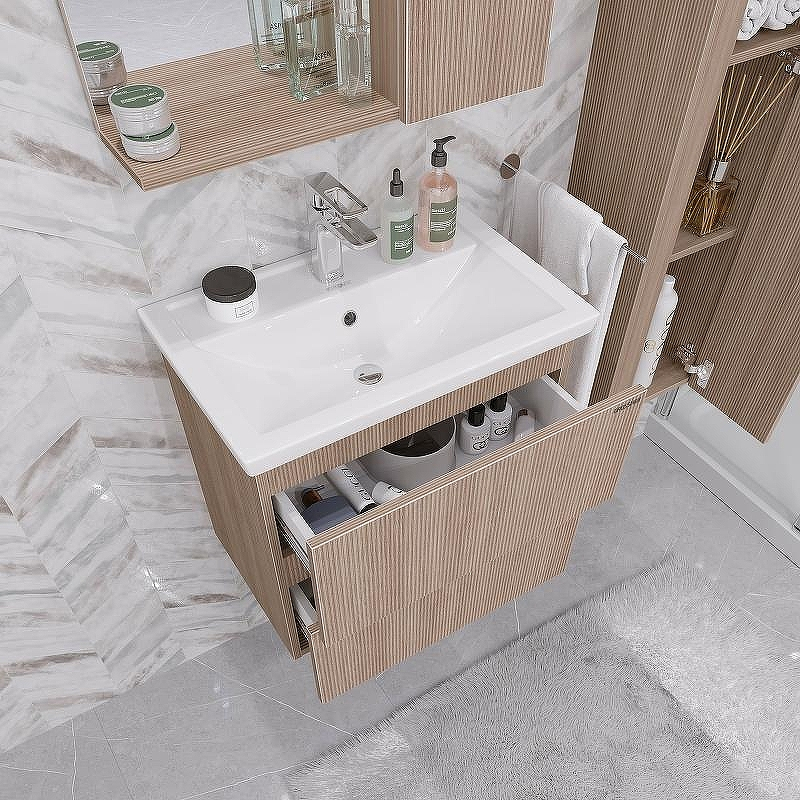 Тумба под раковину Grossman Юнит 60 2060171 подвесная Кадена вуд, купить, цена, заказать, магазин, доставка, скидка, промокод, купить, цена, заказать, магазин, доставка, скидка, промокод