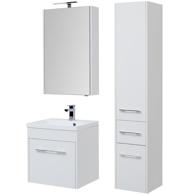 Зеркальный шкаф Aquanet Августа 58 210008 Белый, купить, цена, заказать, магазин, доставка, скидка, промокод, купить, цена, заказать, магазин, доставка, скидка, промокод