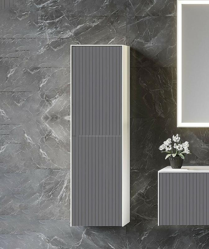 Шкаф пенал Orka Cube 40 3000365 подвесной Антрацит матовый Белый, купить, цена, заказать, магазин, доставка, скидка, промокод, купить, цена, заказать, магазин, доставка, скидка, промокод