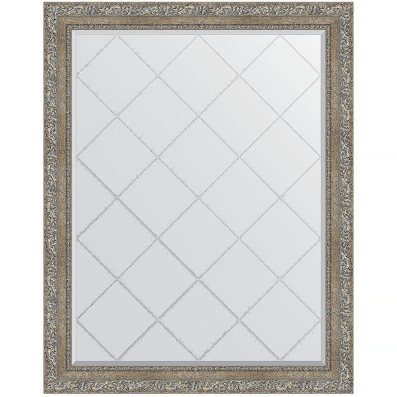 Зеркало Evoform Exclusive-G 120х95 BY 4358 с гравировкой в багетной раме - Виньетка античное серебро 85, купить, цена, заказать, магазин, доставка, скидка, промокод, купить, цена, заказать, магазин, доставка, скидка, промокод