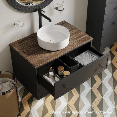 Тумба под раковину Iddis Torr 80 TOR80DMi95K подвесная Темно-серая