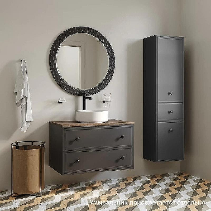 Тумба под раковину Iddis Torr 80 TOR80DMi95K подвесная Темно-серая, купить, цена, заказать, магазин, доставка, скидка, промокод, купить, цена, заказать, магазин, доставка, скидка, промокод