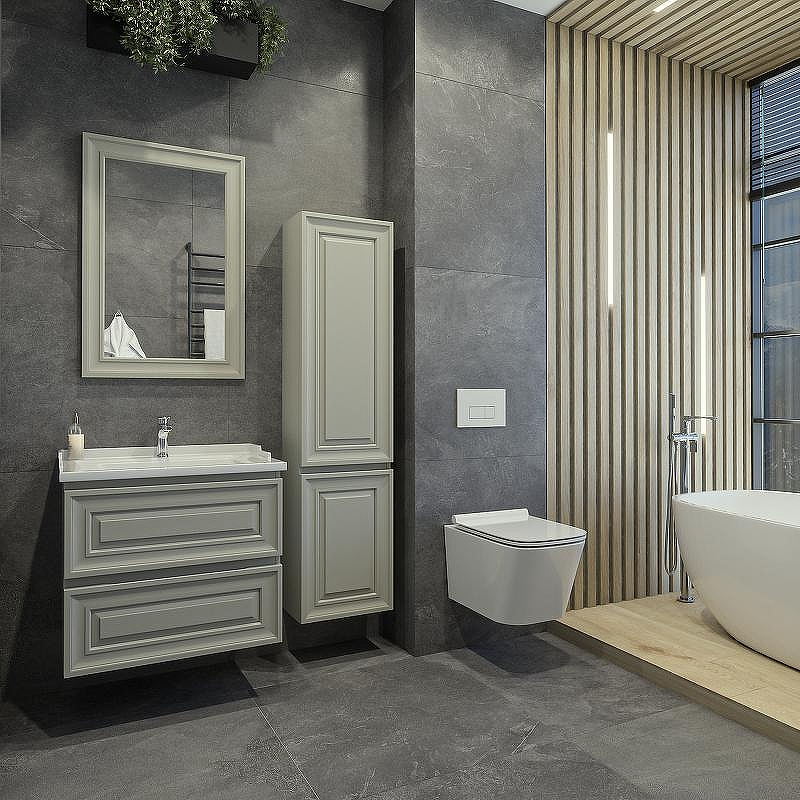 Зеркало Caprigo Ponza 60 13530-B021 Серое матовое, купить, цена, заказать, магазин, доставка, скидка, промокод, купить, цена, заказать, магазин, доставка, скидка, промокод